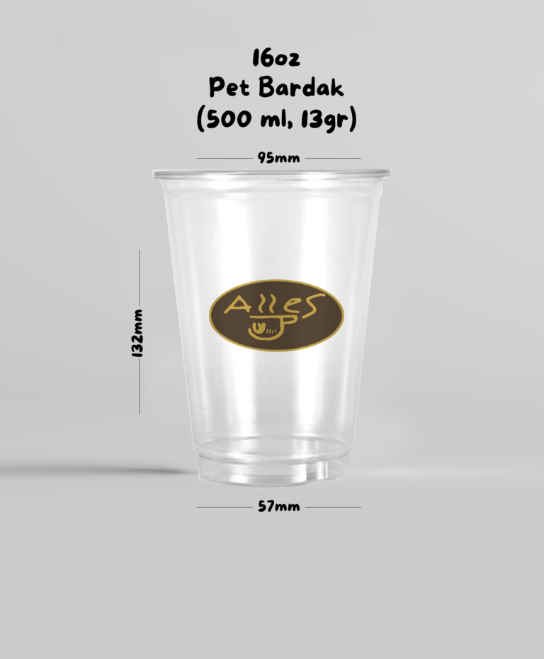 16oz baskılı pet bardak