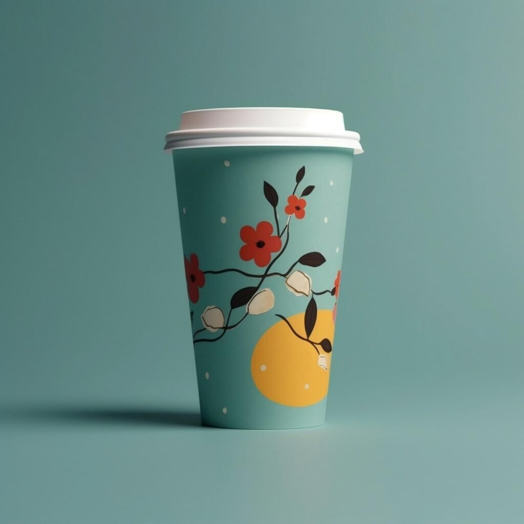 8oz Custom-Branded Single-Wall Coffee Cups​