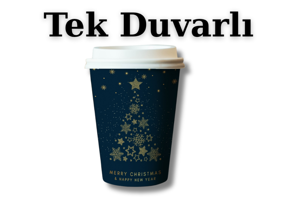 tek duvarlı baskılı karton kahve bardağı