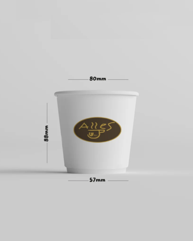 8oz Custom Printed Paper Coffee Cup