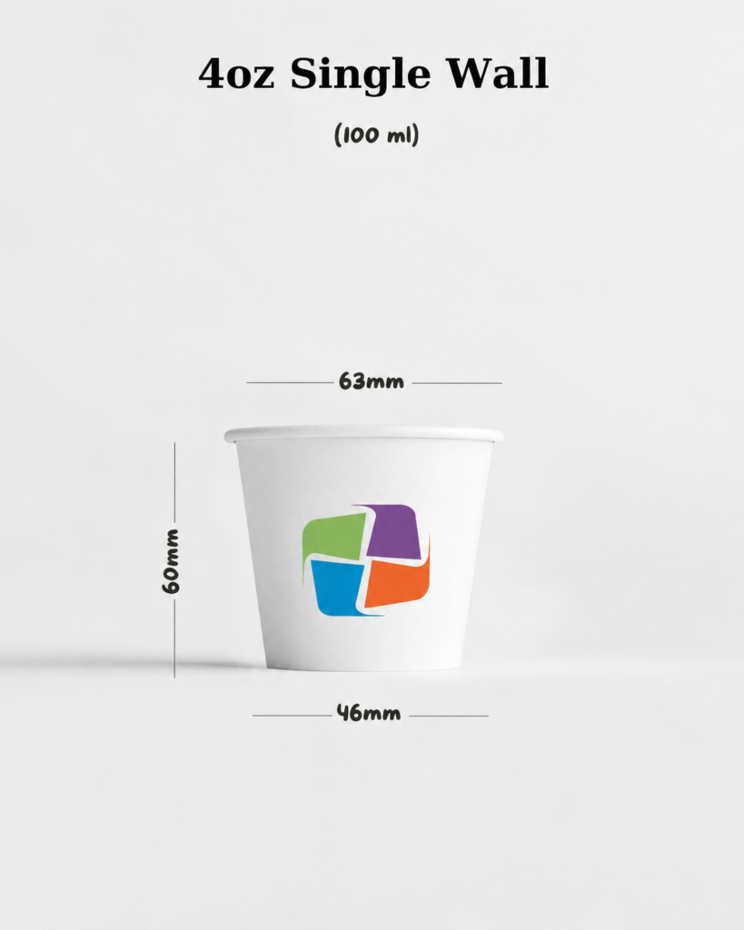 4oz Custom Printed Paper Coffee Cup