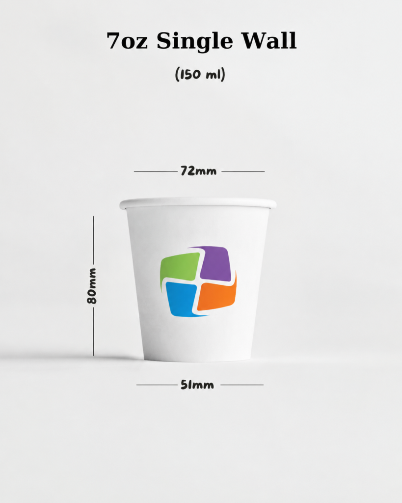 7oz Custom Printed Paper Coffee Cup